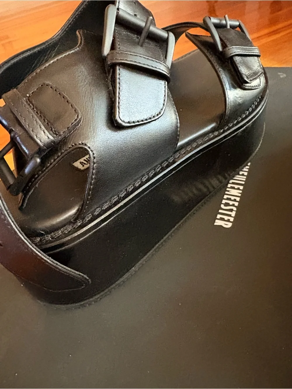 ANN DEMEULEMEESTER Platform Sandals Size 38